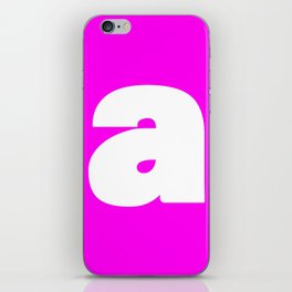a (White & Magenta Letter) iPhone Skin