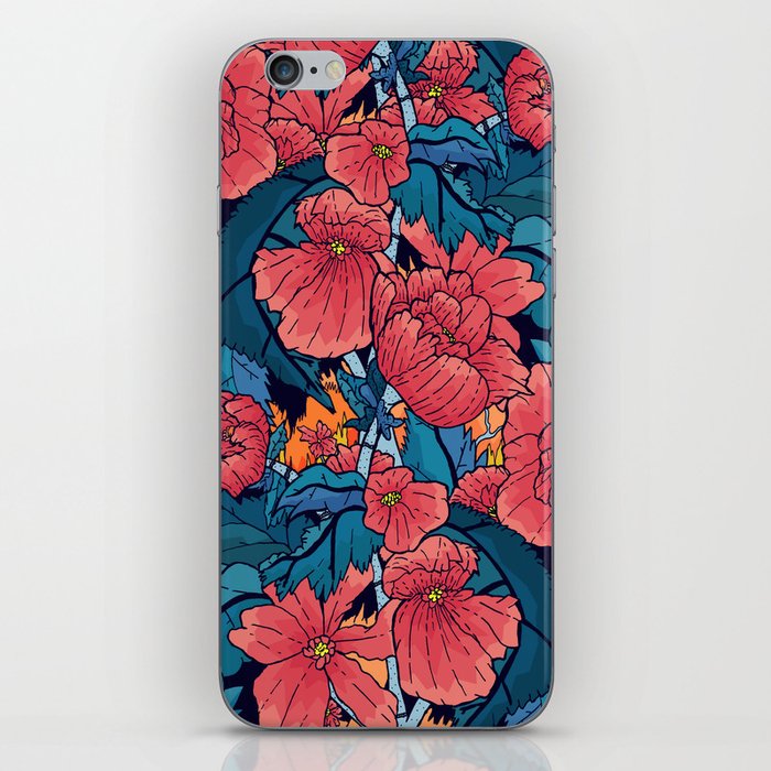 The Red Flowers iPhone Skin