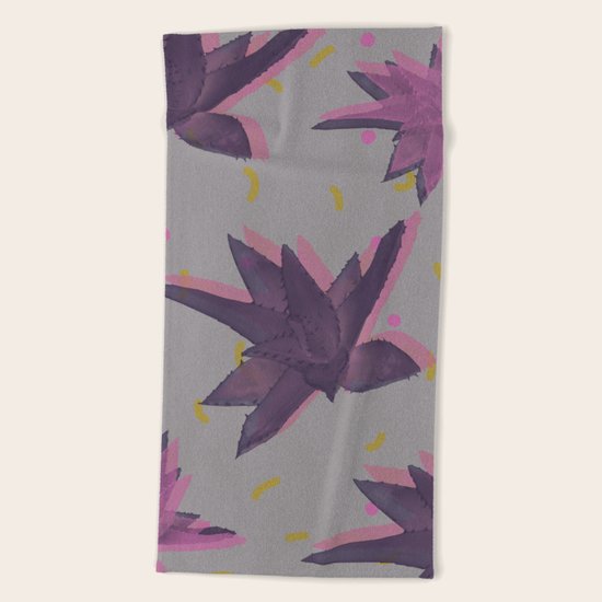 Aloe pattern Beach Towel