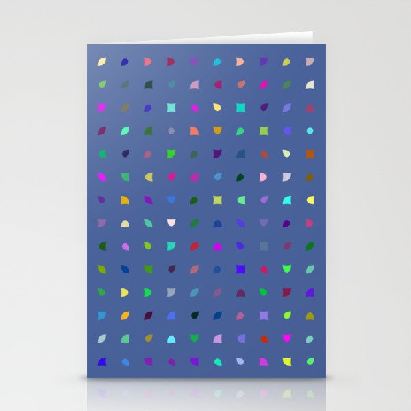 Colorful Drops Dusky Blue Background Stationery Cards