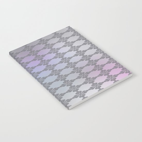 Soft Ornate Grid Pattern Notebook