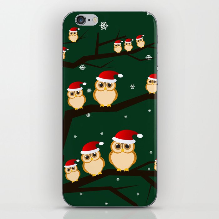 christmas owls iPhone Skin
