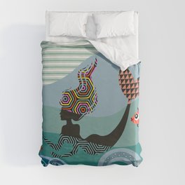 Cute Mermaid Duvet Cover