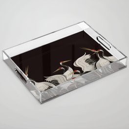 Japanese Heron Landscape Acrylic Tray