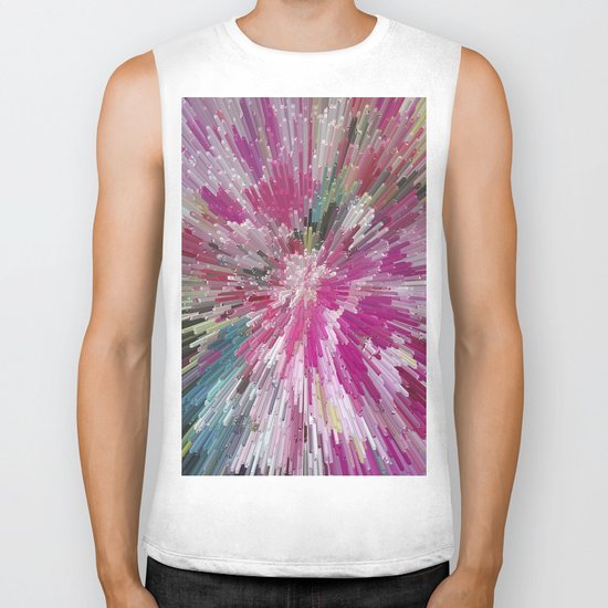 Abstract flower pattern 3 Biker Tank