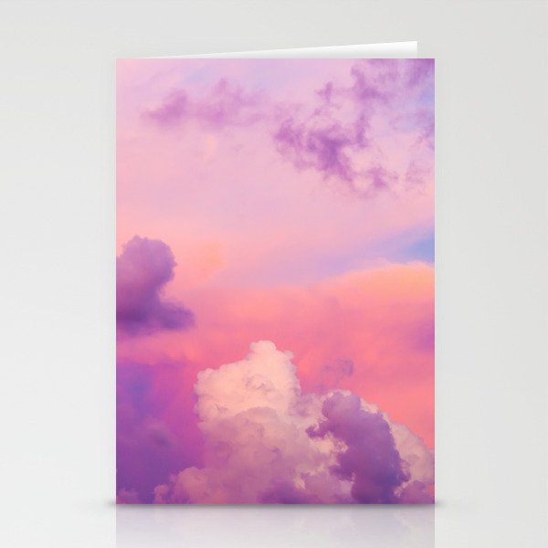 Pink & Purple Clouds Stationery Cards