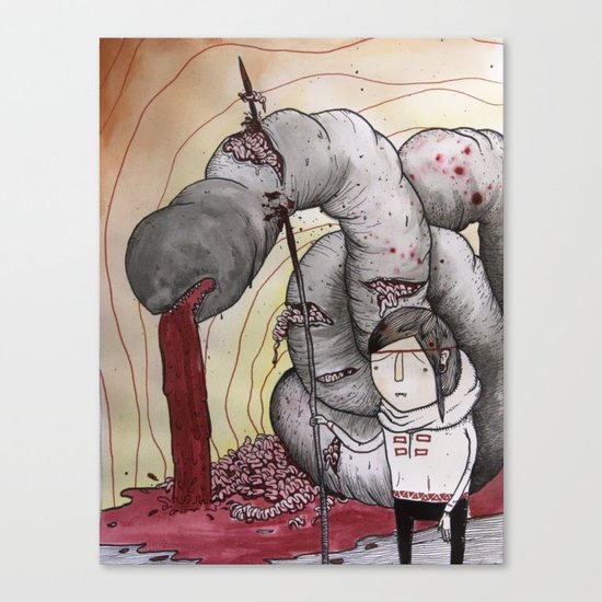 WORM SLΔYER Canvas Print