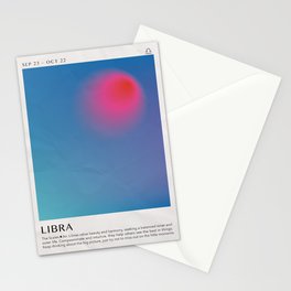 Libra Astrology Zodiac Aura Gradient Art Print Stationery Card