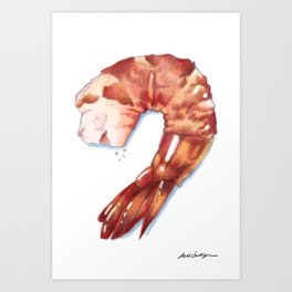 Tail-On Shrimp Art Print
