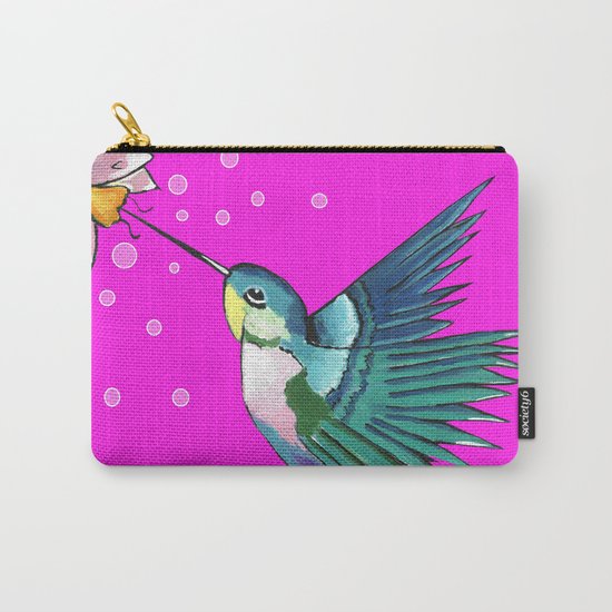 Spirited Hummingbird Carry-All Pouch