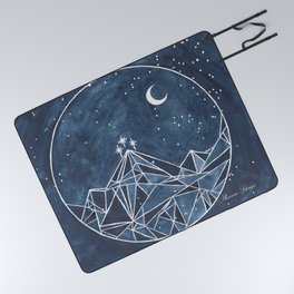 Night Court moon and stars Picnic Blanket