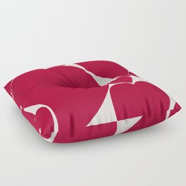 Red Hearts Swirling in Lava Lamp  Floor Pillow