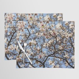 Pattern of magnolia branches | Spring floral background Placemat