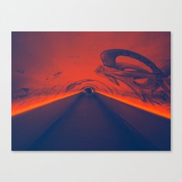 The Tunnel With The Octopus on The Wall Cinematic Photography Canvas Print