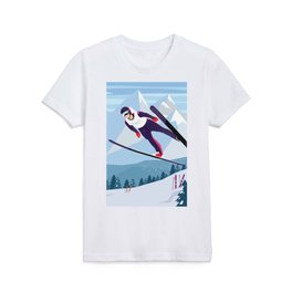 Skiing - Flying Kids T Shirt