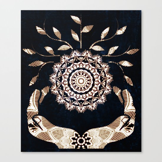 Glowing Soul-Seed Mandala Canvas Print