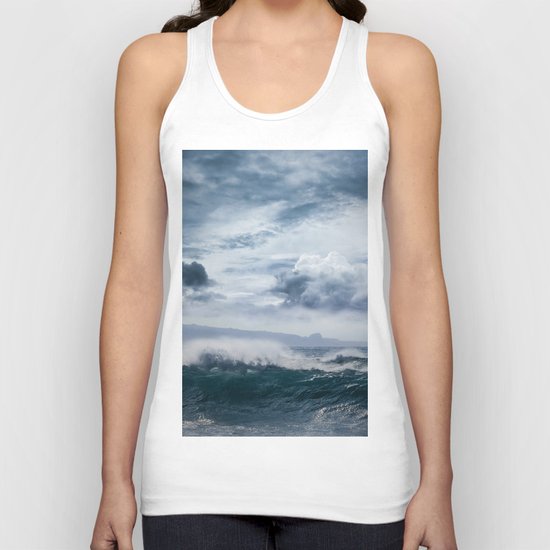 He inoa wehi no Hookipa Pacific Ocean Stormy Sea Unisex Tank Top