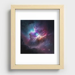Space Nebula Galaxy Astronomy Recessed Framed Print