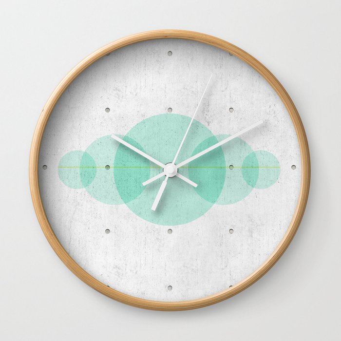 Concrete and Circle Abstract Wall Clock