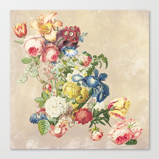 Floral tribute to Louis McNeice (Light) Canvas Print