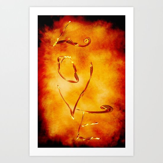 Burning Love Art Print