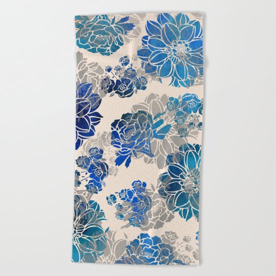 Flower Pattern Design #2 Beach Towel