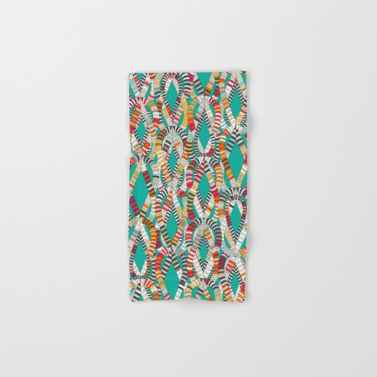 knot drop turquoise Hand & Bath Towel