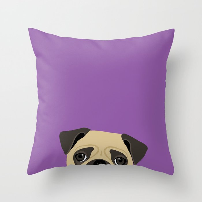 pug throw pillow