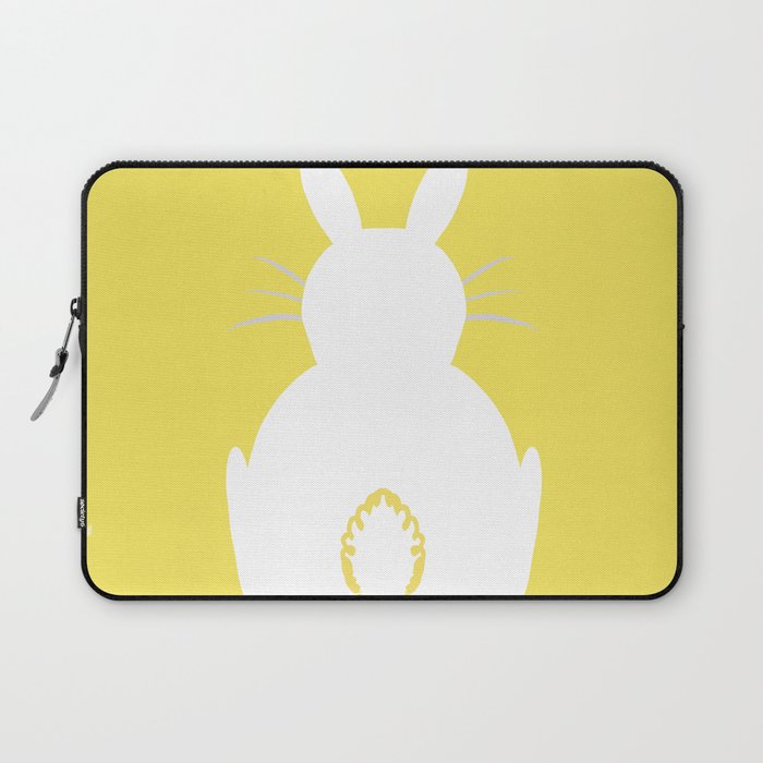 Bunny on yellow  Laptop Sleeve