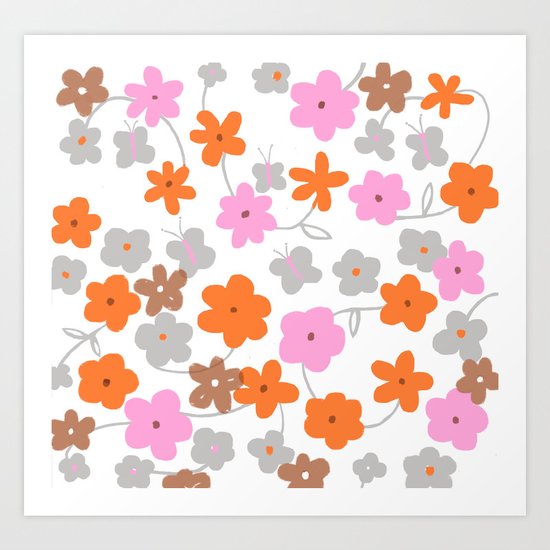 Big Flowers Art Print