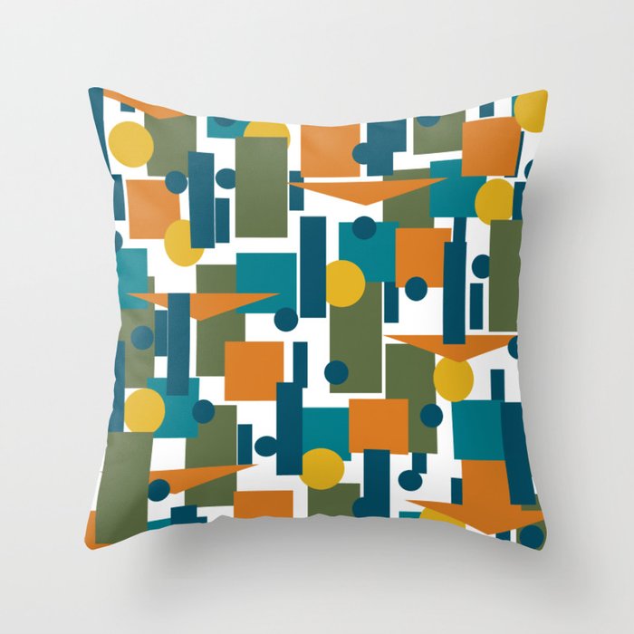 Teal and deals mustard pillows