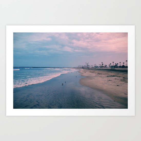 Rainy Day at the Beach Art Print