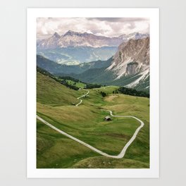 Swiss landscape Art Print | Curated, Digital, Mountain, Forest, Switzerland, Photo, Landscape, Trees, Road, Swiss 