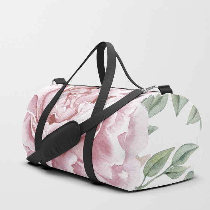 Beautiful Pink Roses Garden Duffle Bag