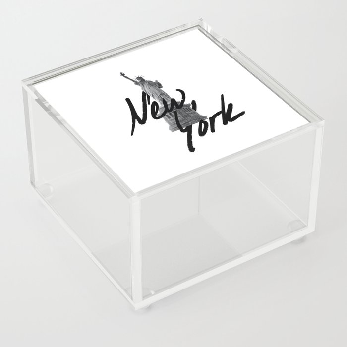 New York - Stature of Liberty - Hand-painted Acrylic Box