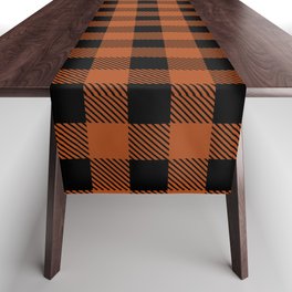 Plaid (burnt orange/black) Table Runner
