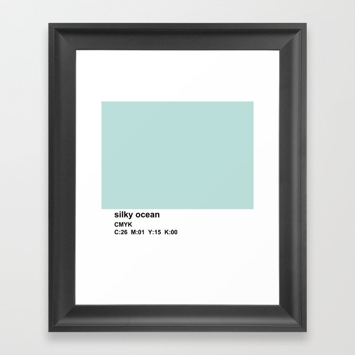 pantone colorblock cmyk blue Framed Art Print