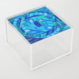 Colorful World Light Blue Acrylic Box