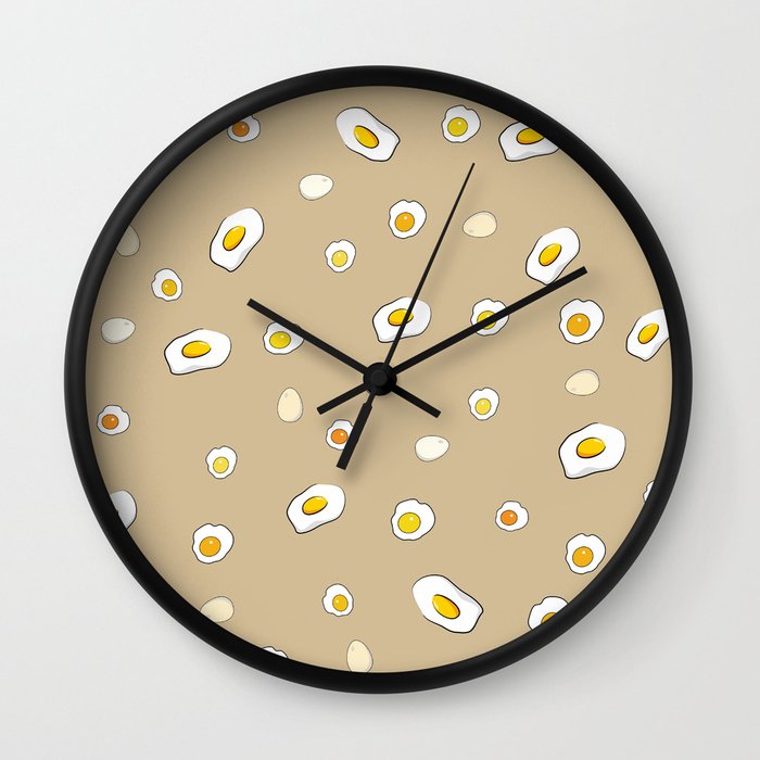 Egg Pattern Sand Art Print Cartoon Yolks Modern Style Wall Clock Egg Pattern Sand Art Print Cartoon Yolks Modern Style Wall Clock By Lubo Society6