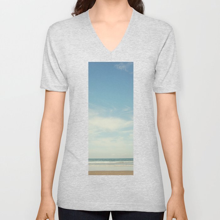 A calm Beach V Neck T Shirt