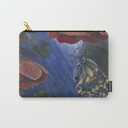 Shelter in the Storm Carry-All Pouch | Rain, Gloomy, Transformation, Story, Plant, Kids, Resilience, Night, Acrylic, Hopeful 
