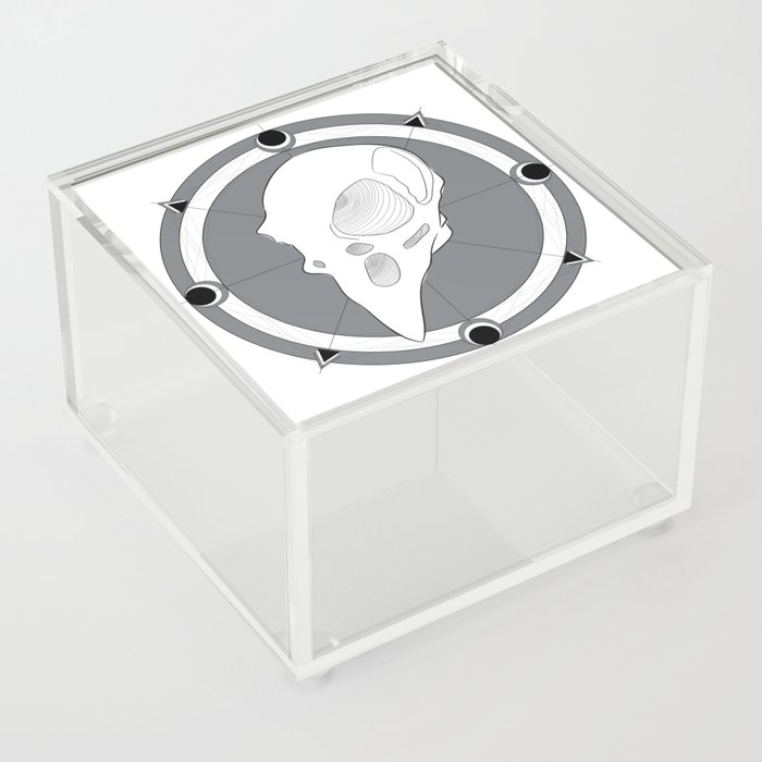 the mystical raven head Acrylic Box