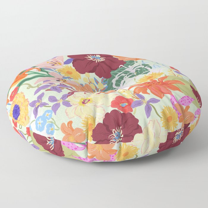 Splendid Flowers Floor Pillow