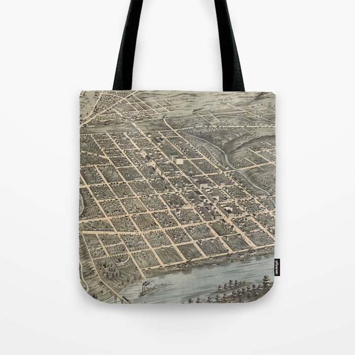Vintage Pictorial Map of Knoxville (1871) Tote Bag