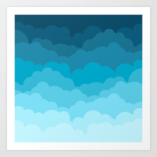 Gradient Clouds Art Print