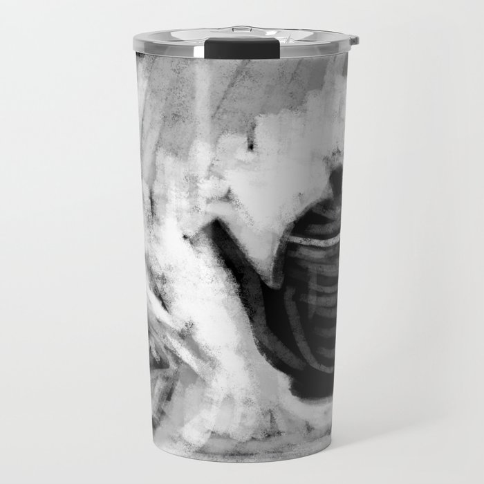black and white sketch of still life Travel Mug
