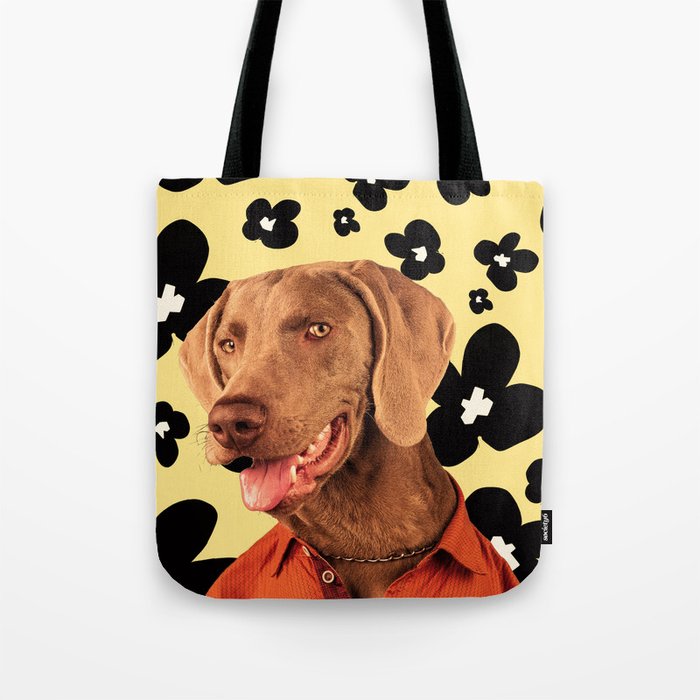 Flower Dog Tote Bag