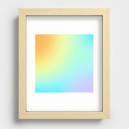Unique Pastel Rainbow Gradient Recessed Framed Print