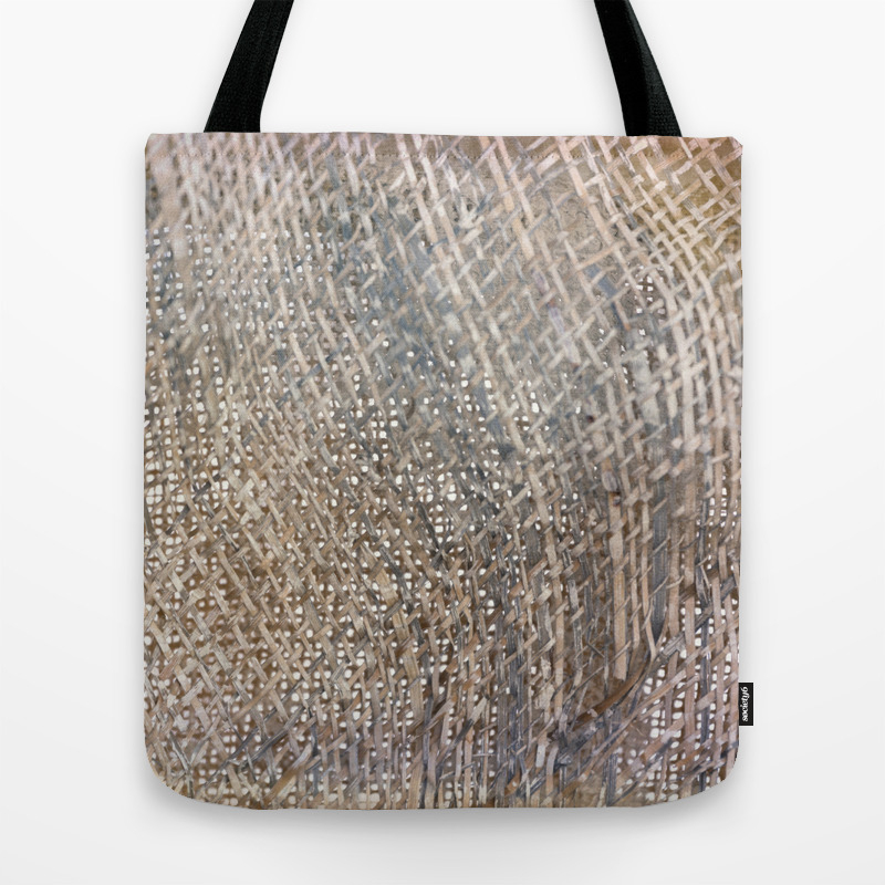 Textured Jute Fabric For Background And Texture Tote Bag By