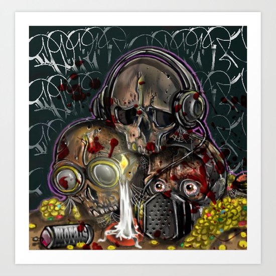 see no, hear no, speak no evil Art Print